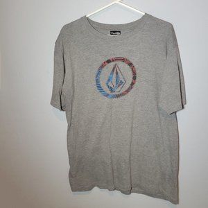 Volcom Mens Gray Tshirt  Short Sleeve  Size Large